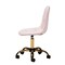 Baxton Studio Kabira Contemporary Glam and Luxe Blush Pink Velvet Fabric and Gold Metal Swivel Office chair 219-11912-ZORO - alternate 3